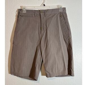 LRG Men's Size 32 Shorts Taupe Grayish-Tan Flat Front Bermuda Casual Preppy